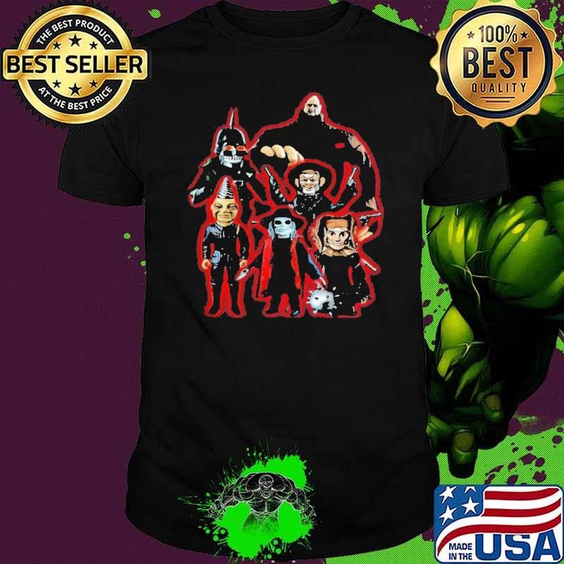 Good Puppet Master Horror Movie 80s Blade Pin Head Torch Jester Drill shirt
