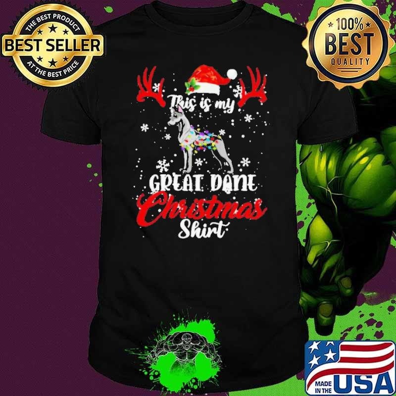 Great Dane Dog This Is My Great Dane Christmas shirt
