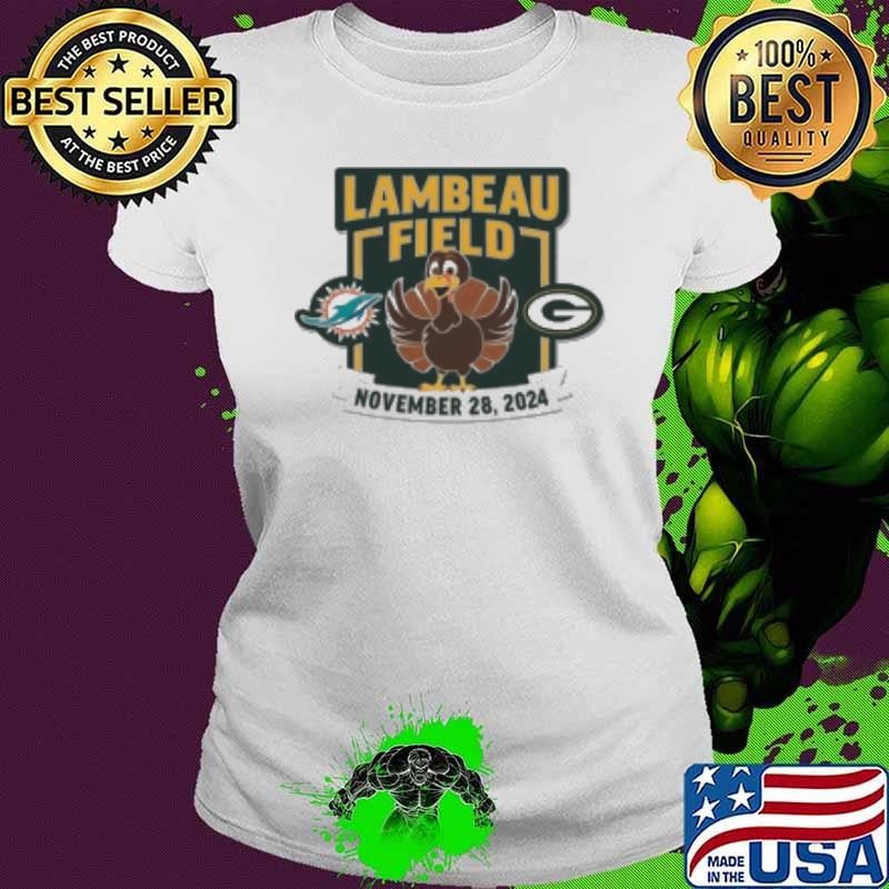 Green Bay Packers vs Miami Dolphins Lambeau Field November 28 2024 Matchup Ladies tee