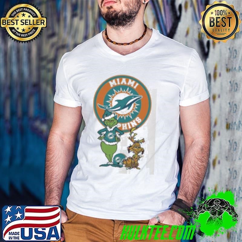 Grinch And Max Miami Dolphins Merry Christmas 2024 Shirt
