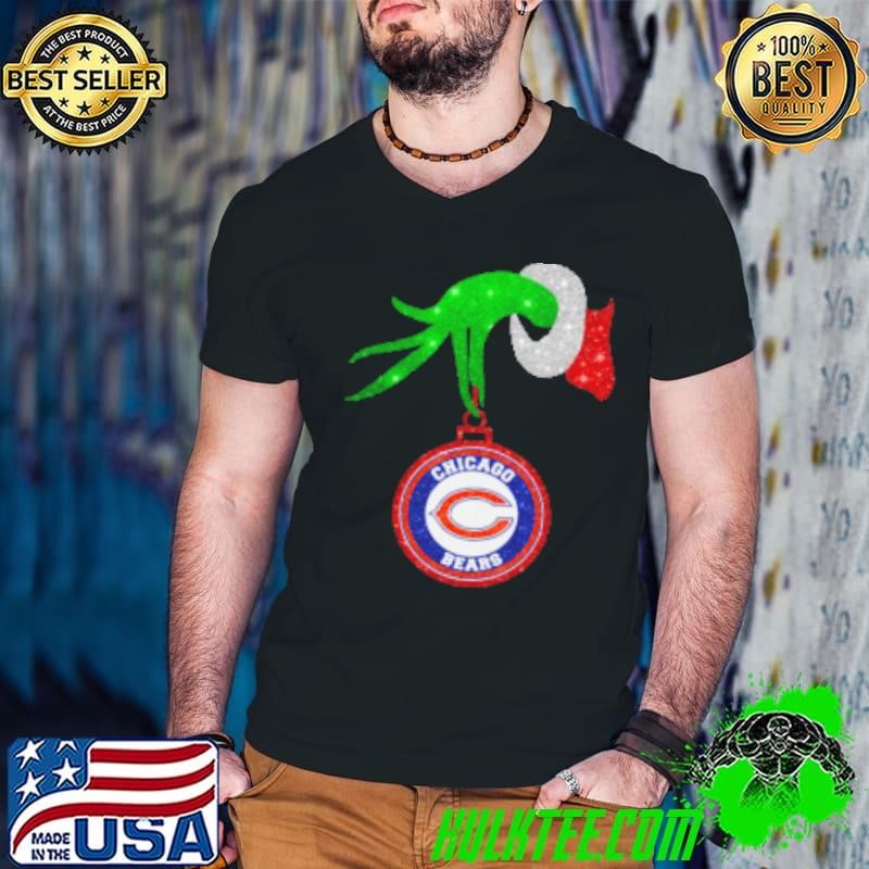 Grinch Hand Holding Chicago Bears Christmas Shirt