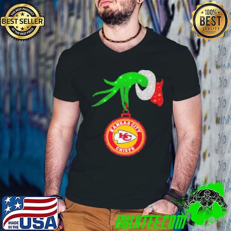 Grinch Hand Holding Kansas City Chiefs Christmas Shirt