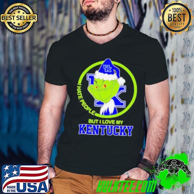 Grinch I hate people but I love my Kentucky Wildcats shirt