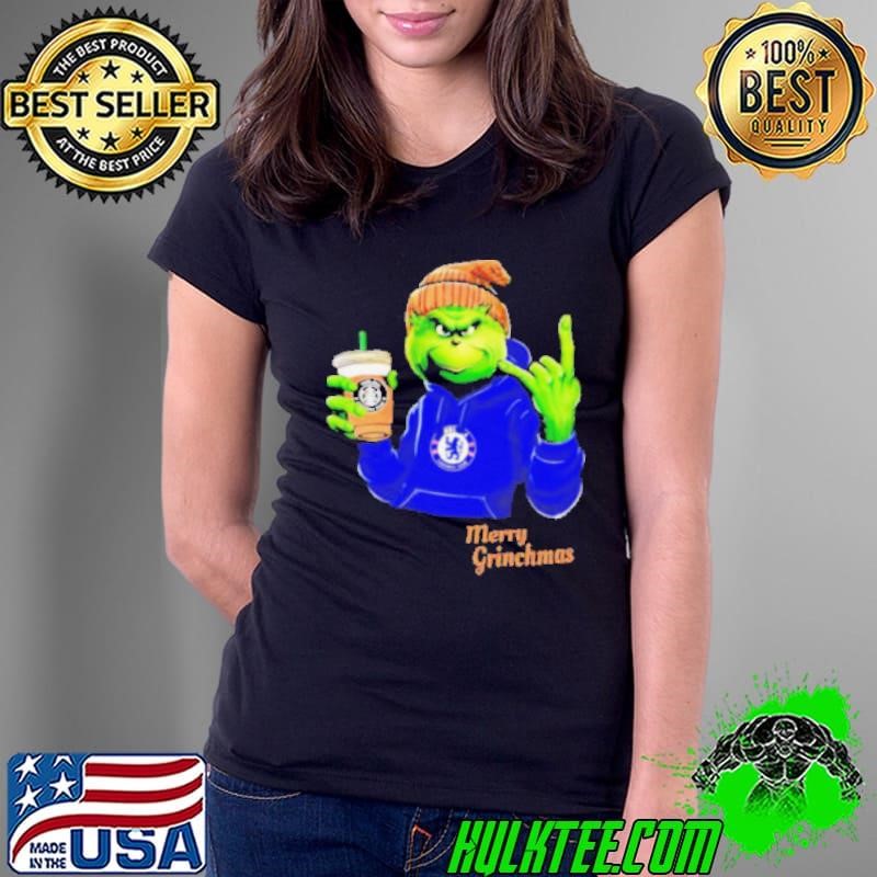 Grinch drink Starbucks Chelsea merry Christmas Ladies Tee