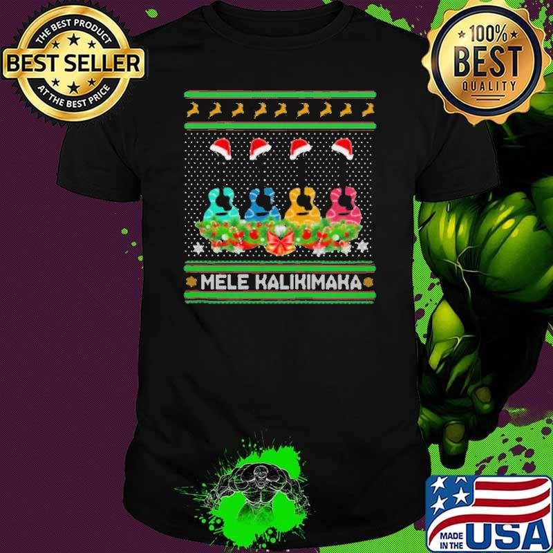 Guitar Mele Kalikimaka Christmas shirt