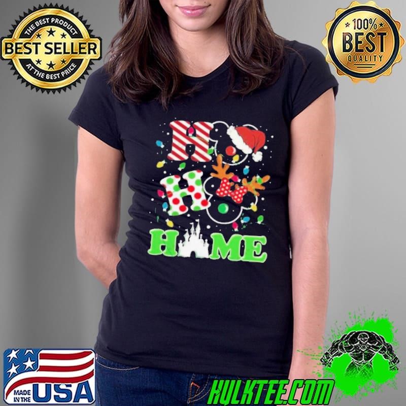 Ho Ho Home Mickey Mouse Christmas Light shirt