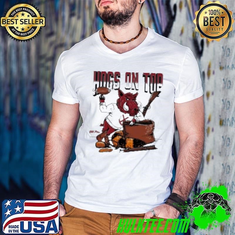 Hogs On Top Football 2024 Guys V Neck