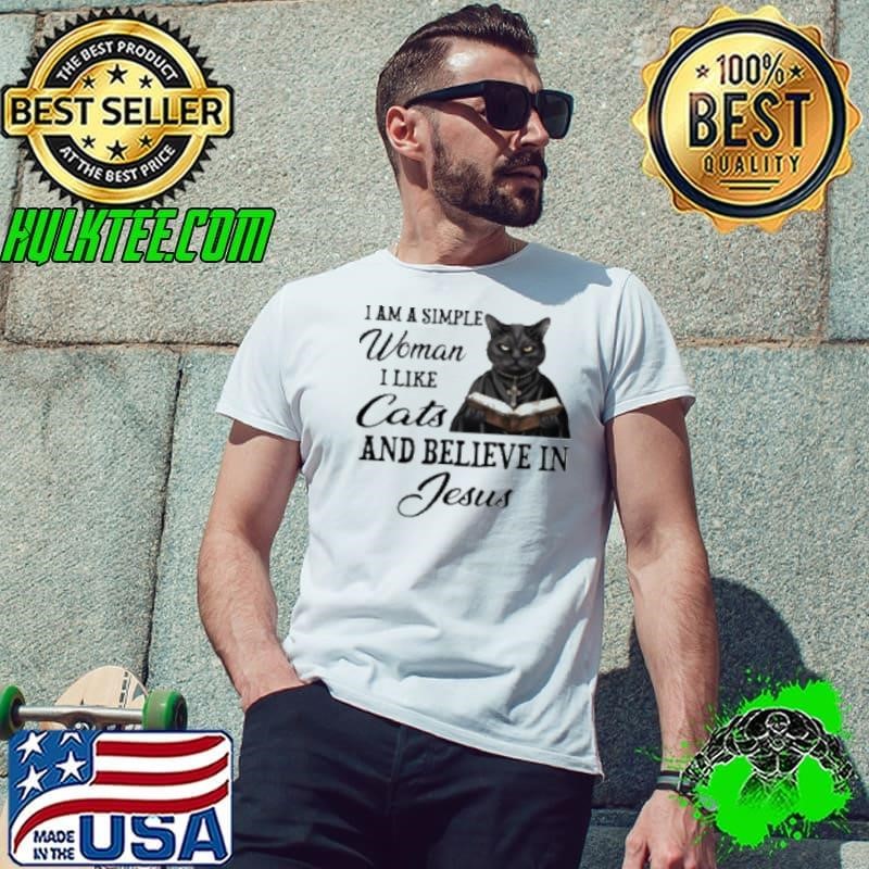 I Like Cats And Believe In Jesus Shirt