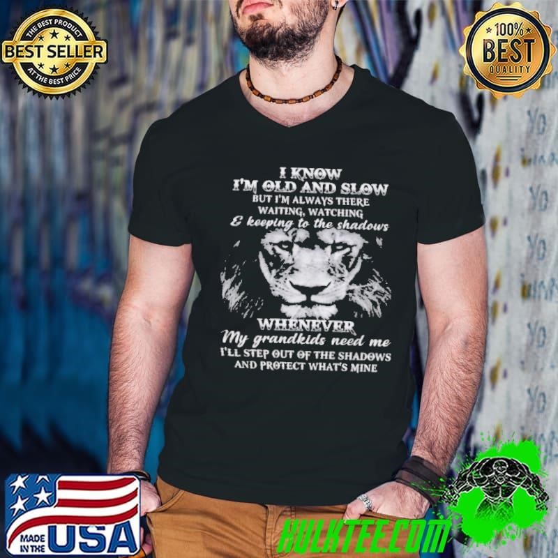 I know Im old and slow but Im always there waiting watching and keeping to the shadows shirt