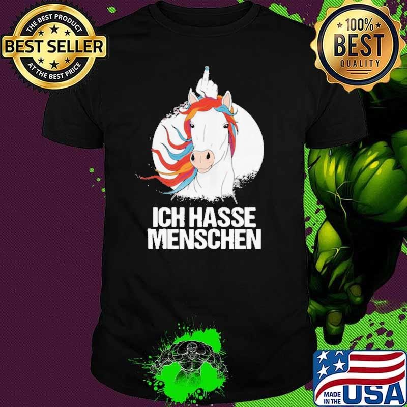 Ich Hasse Menschen Mittelfinger Cooles Einhorn shirt