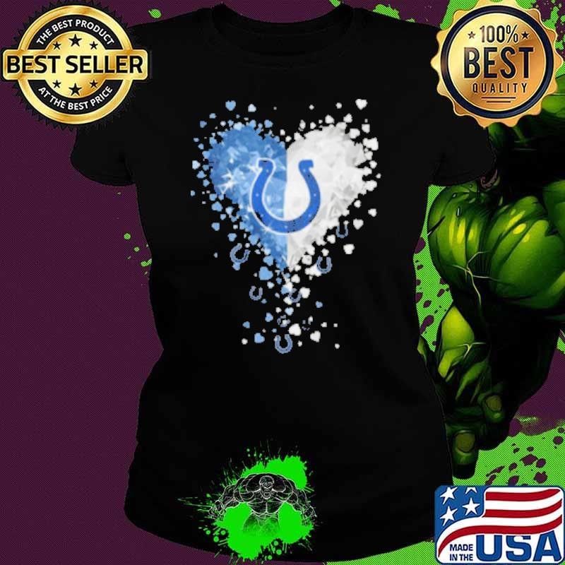 Indianapolis Colts Crystal Heart Ladies tee