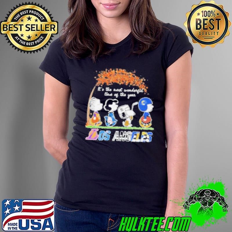 It’s The Most Wonderful Time Of The Year Peanuts Characters X Los Angeles Sports Teams Shirt