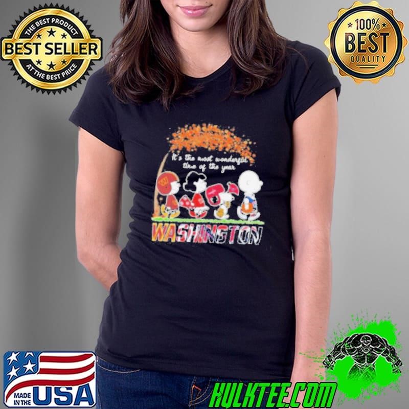 It’s The Most Wonderful Time Of The Year Peanuts Characters X Washington Sports Teams Shirt