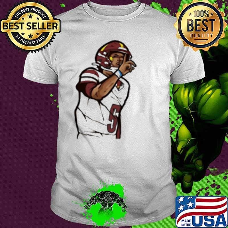 Jayden Daniels Shhh Cartoon Football Design Shirt