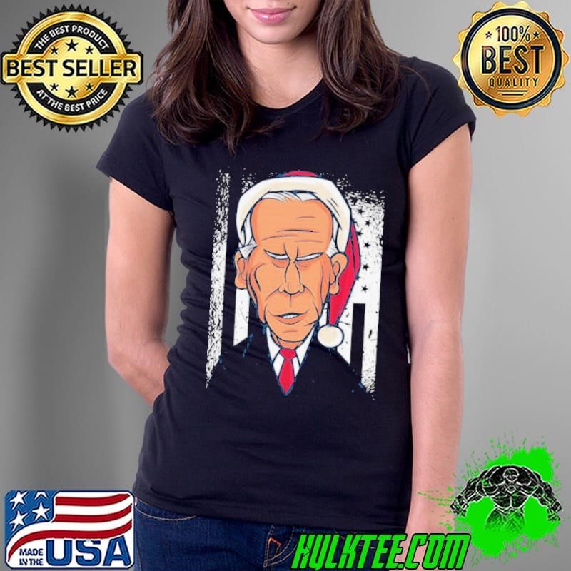 Joe Biden Christmas Wear Santa Hat American Flag shirt
