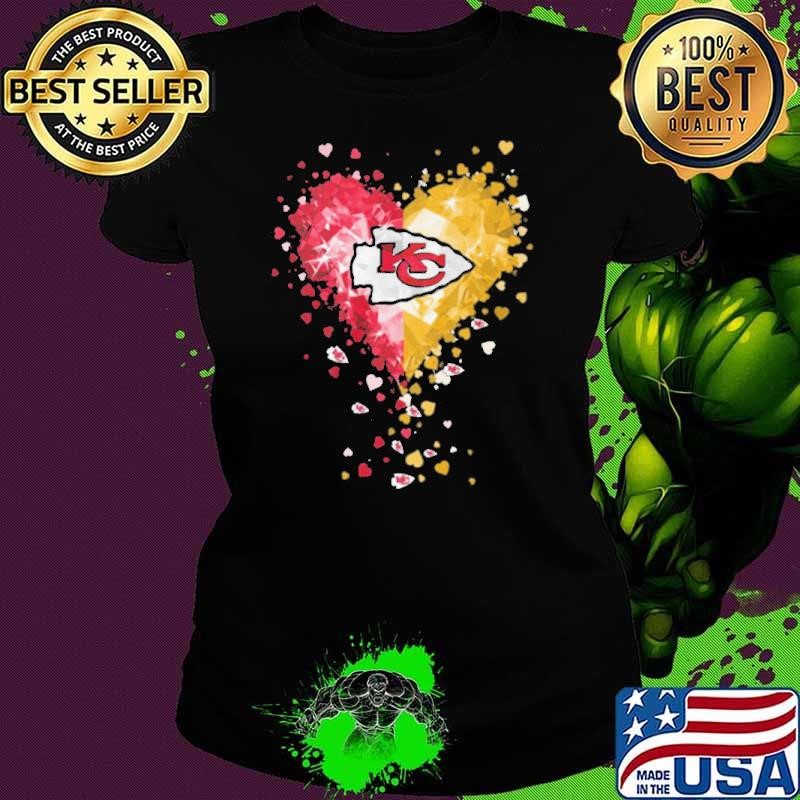Kansas City Chiefs Crystal Heart Shirt