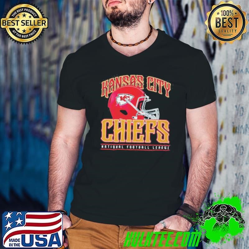 Kansas City Chiefs Helmet Garment Dyed Heavyweight T Guys V Neck