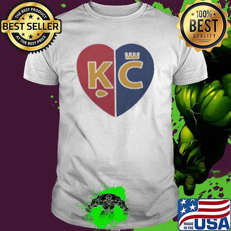 Kansas City Chiefs X Kansas City Royals split heart 2024 Unisex