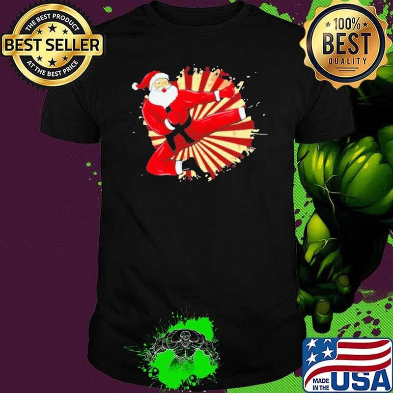 Karate Kick Santa Judo Taekwondo Martial Arts Christmas shirt