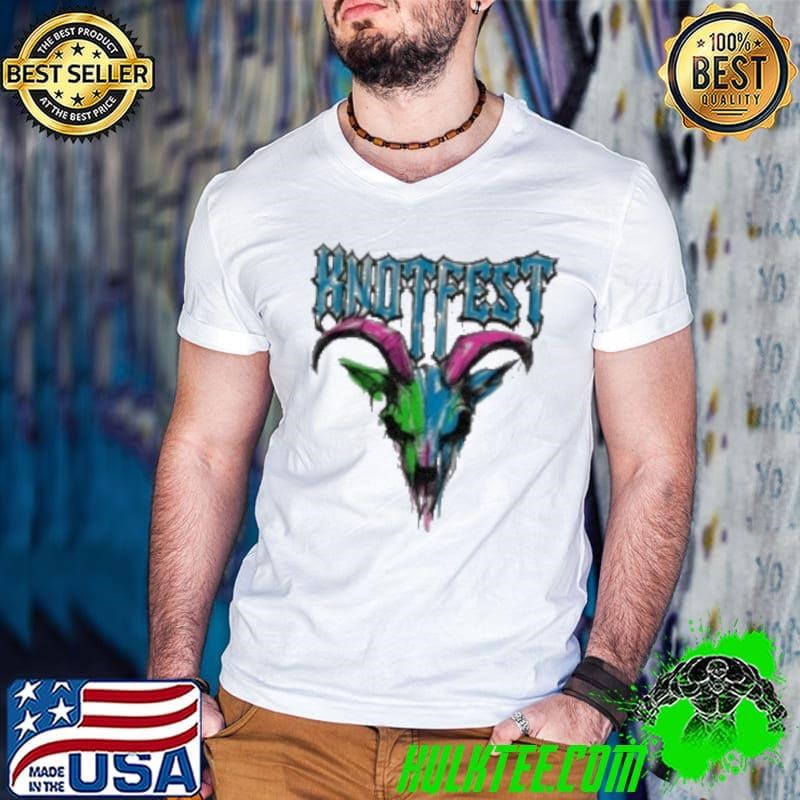 Knotfest Pencil Sketch Goat Guys V Neck