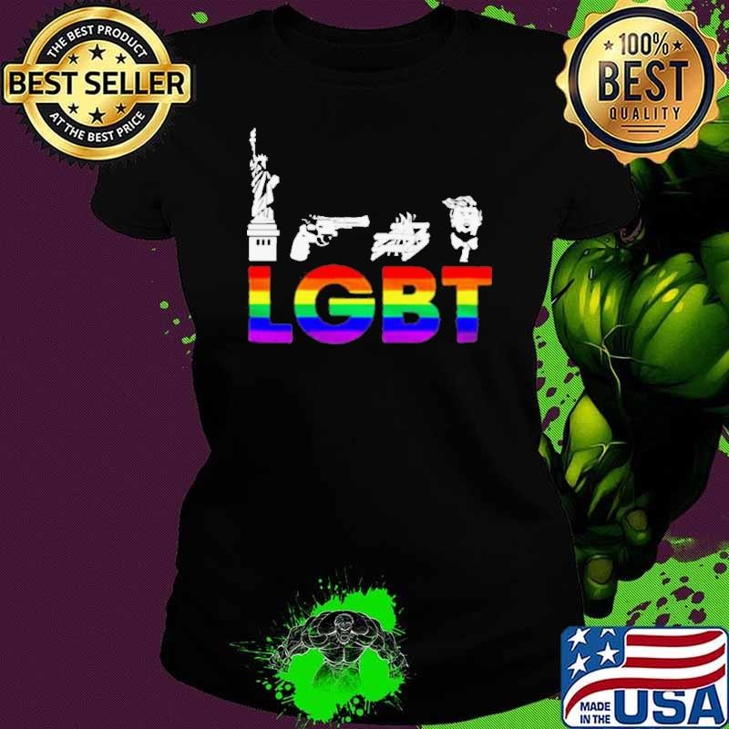 Liberty guns trump lgbt parody shirt