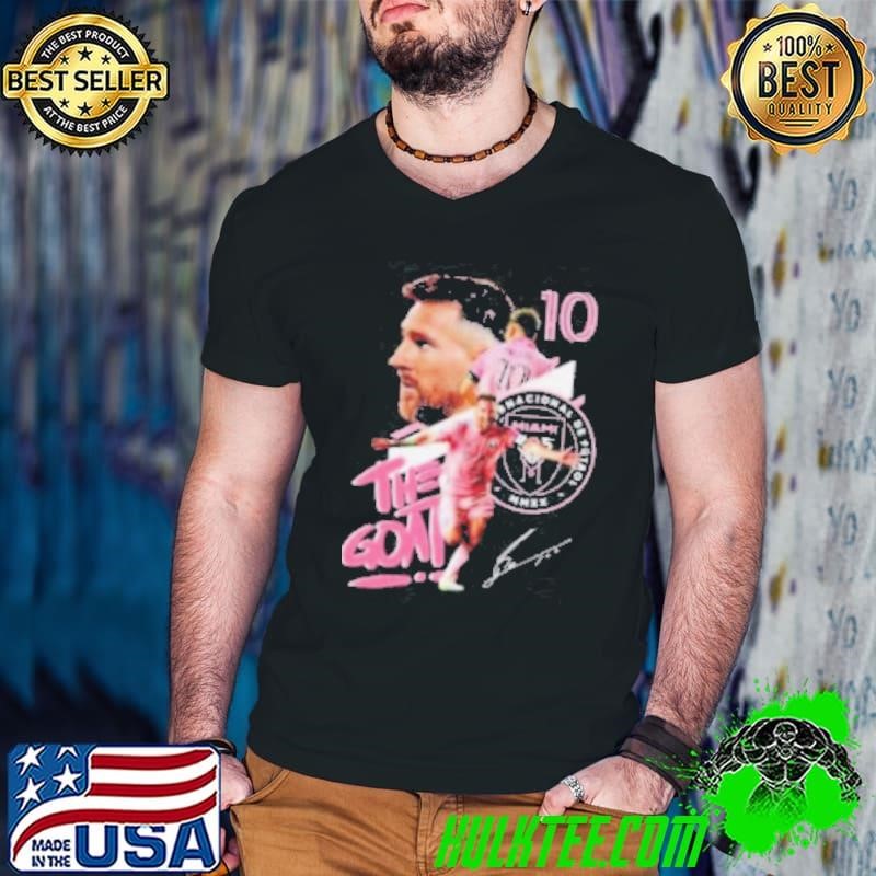Lionel Messi Inter Miami the goat signature shirt