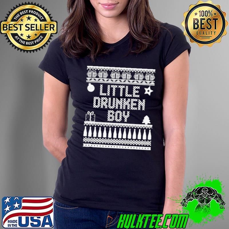 Little Drummer Christmas Parody Little Drunken Boy Ladies Tee Little Drummer Christmas Parody Little Drunken Boy Ladies Tee