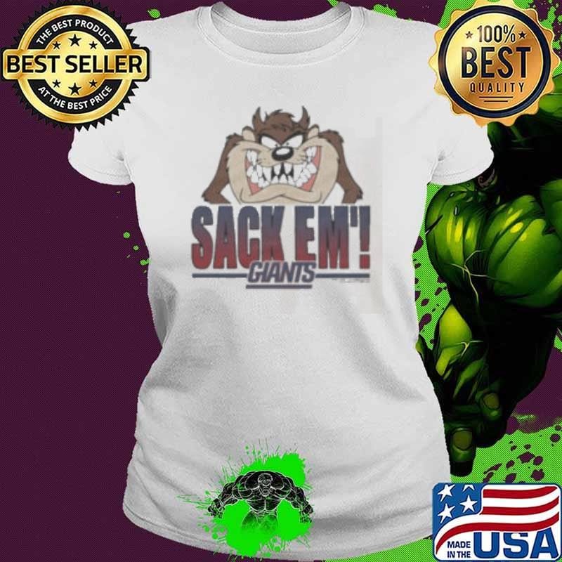 Looney Tunes Taz Tasmania Sack Em’ x New York Giants Shirts