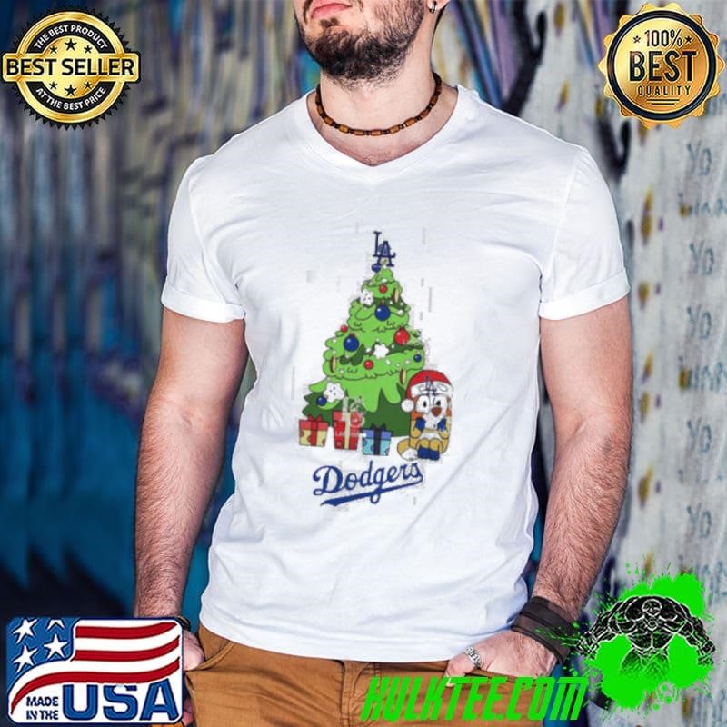 Los Angeles Dodgers Bluey Chilli Christmas Tree shirt