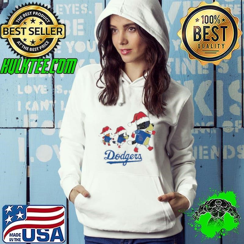 Los Angeles Dodgers Bluey Family Christmas Hoodie