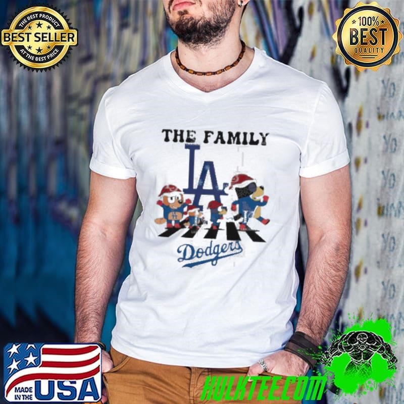 Los Angeles Dodgers Family Bluey Christmas Abbey Road shirt
