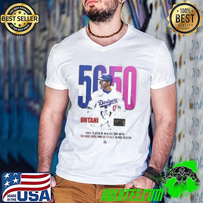 Los Angeles Dodgers Shohei Ohtani 50 50 Home Runs And Steals In One Season Signature Shirt