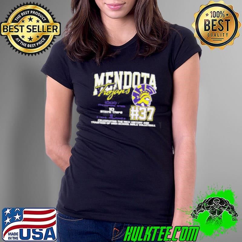 Mendota Trojans #37 Celebrating The Rich History And Tradition Of High School Girls Volleyball Ladies Tee