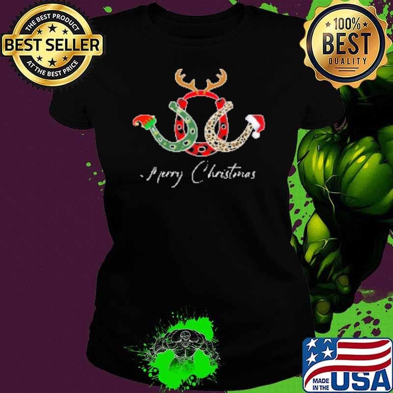 Merry Christmas Horseshoes Wrapped Together Shirt