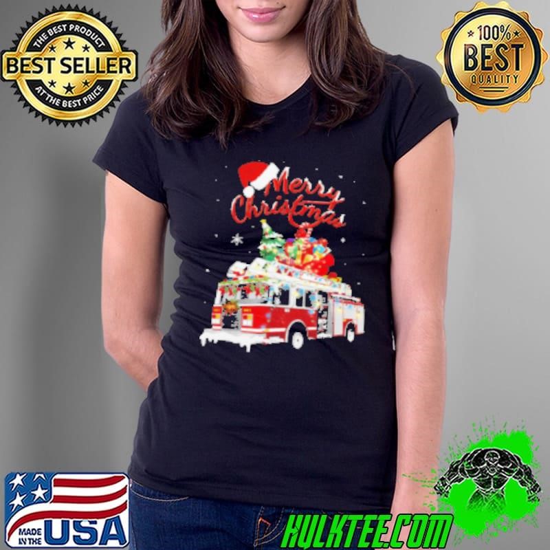 Merry Christmas Is Coming Christmas Firefighter Shirt