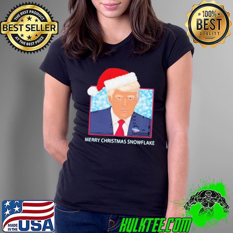 Merry Christmas Snowflake Donald Trump Wear Hat Santa shirt
