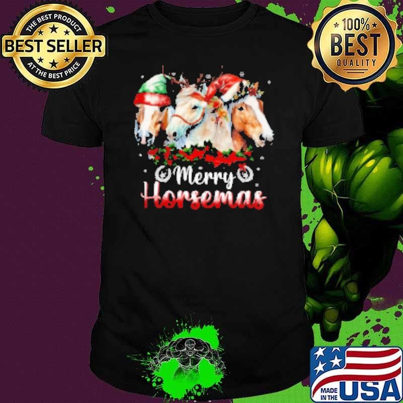 Merry Horsemas Three Horses With Hats Unisex