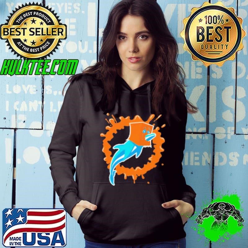 Miami Dolphins Paper Bag Dolphin Logo Funny Hoodie