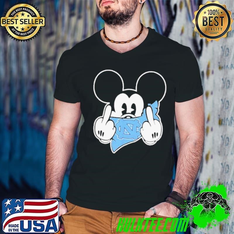 Mickey Middle Finger Mask North Carolina Tar Heels Football Disney shirt