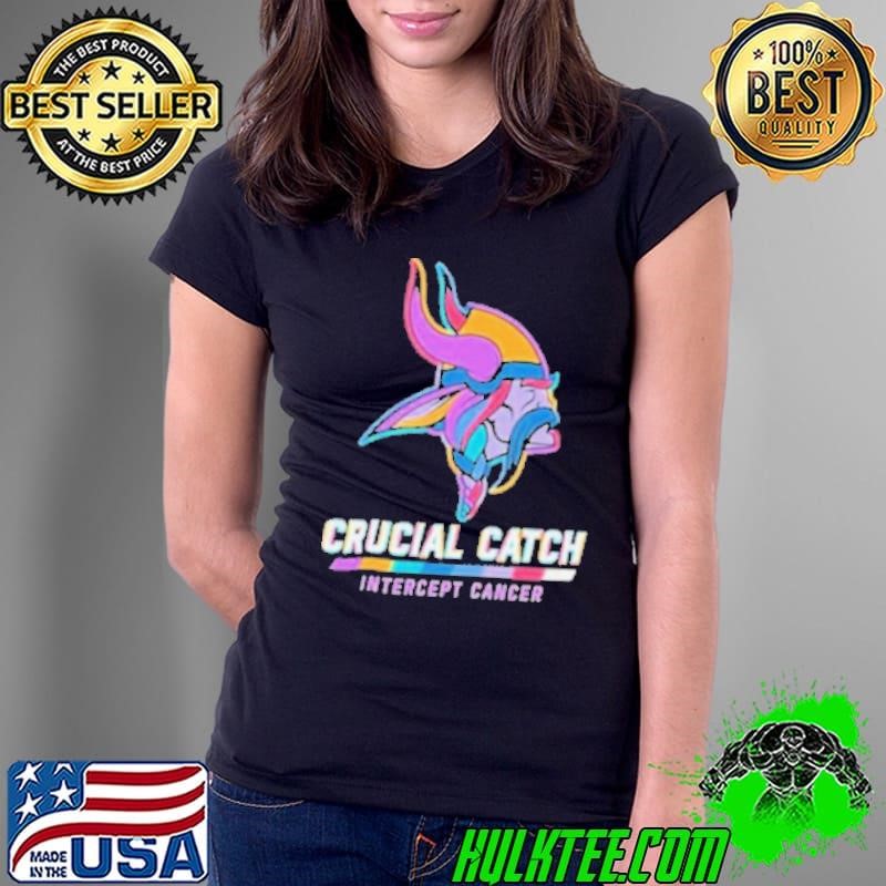 Minnesota Vikings 2024 Crucial Catch Intercept Cancer Awareness Shirt