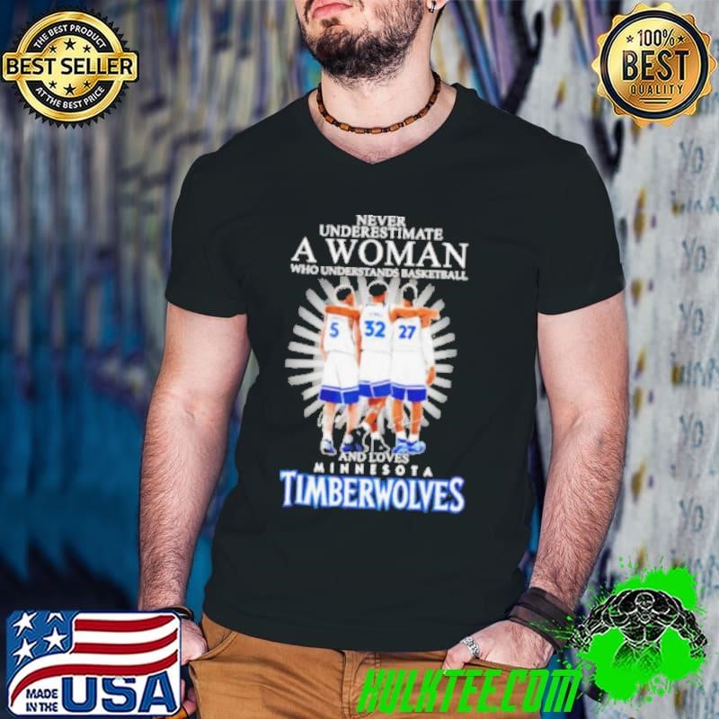 Minnesota timberwolves never underestimate a woman and loves shirt