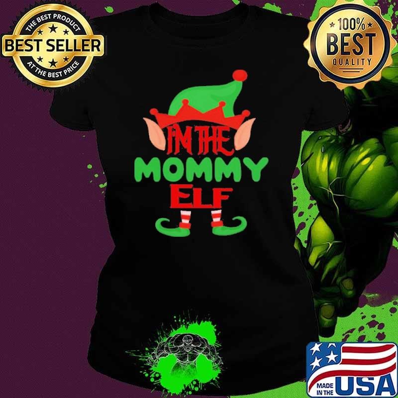 Mommy Elf Costume Christmas Pjs Mother shirt