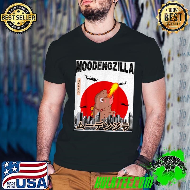 Moo Deng Pygmy hippopotamus Blood moon Monster Moodengzilla T-Shirt