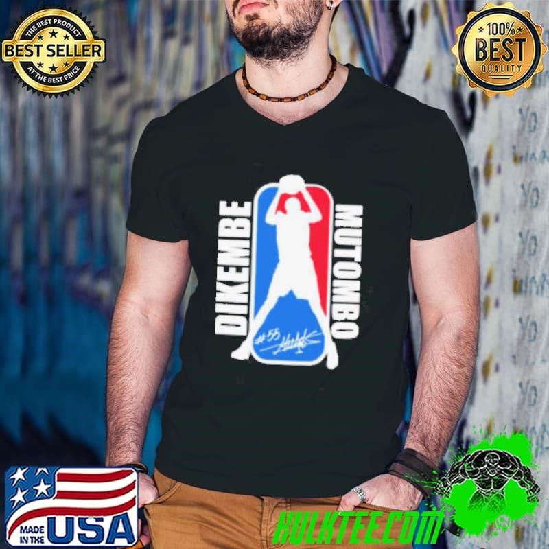 NBA Dikembe Mutombo No. 55 signature logo shirt