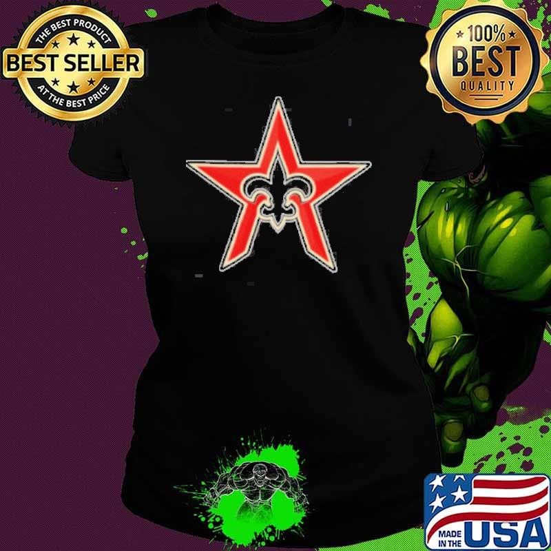 NFL x MLB New Orleans Saints X Houston Astros Logo Mash Shirt