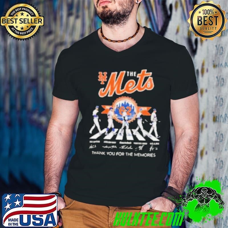New York Mets 62 Years 1962 2024 Thank You For The Memories Walking Signatures shirt