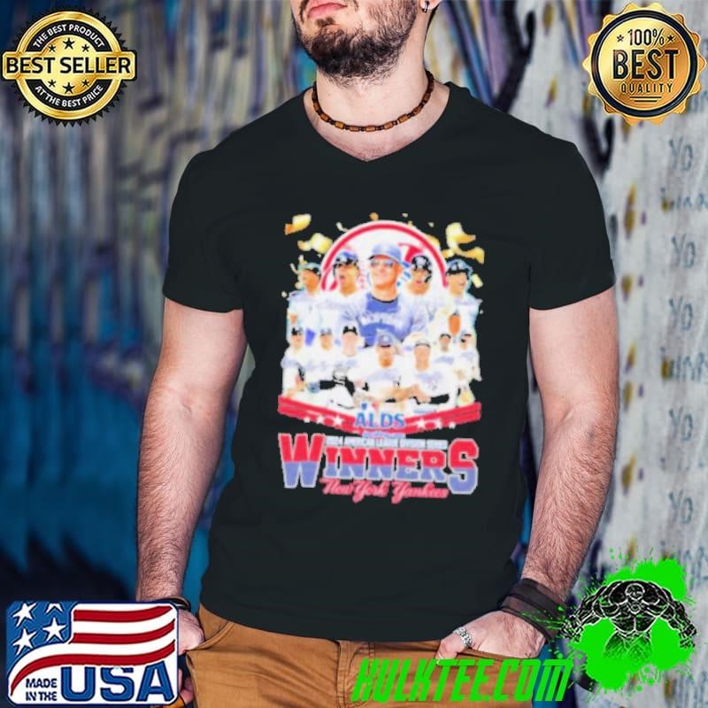New York Yankees Team 2024 American League Division Series Winners Signatures Guys V Neck