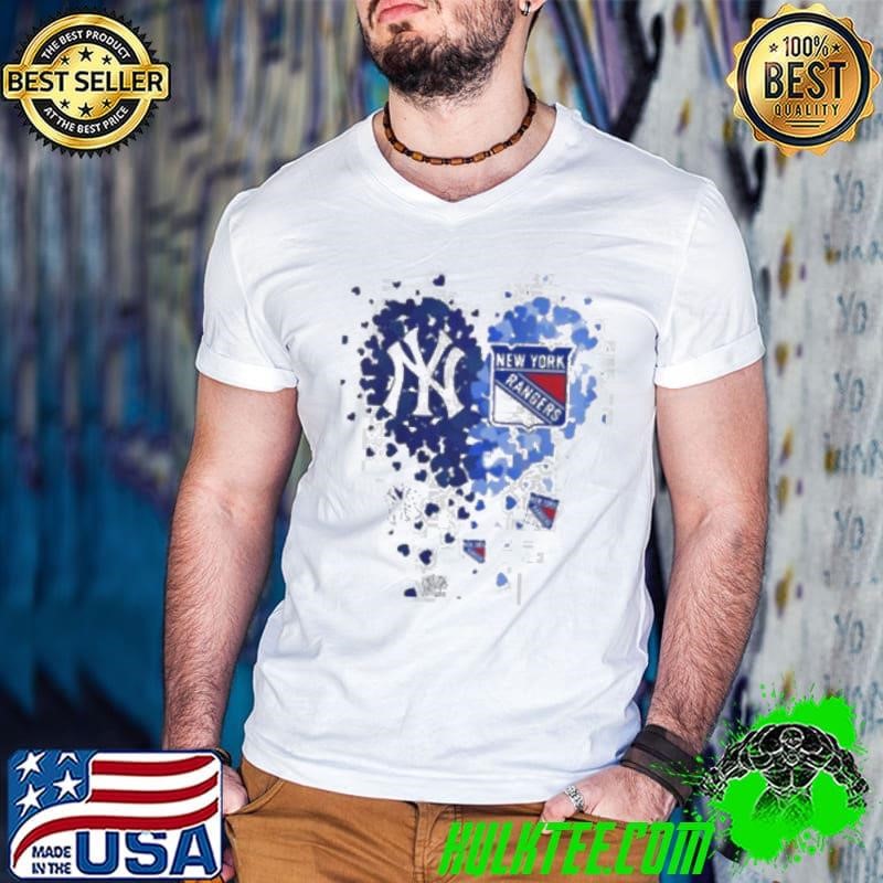 New York Yankees and New York Rangers Heart Tiny 2024 Shirt