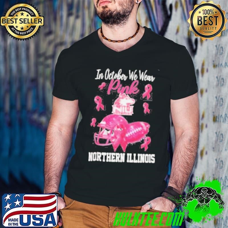Northern Illinois Huskies In October We Wear Pink Breast Cancer Awareness Logo shirt