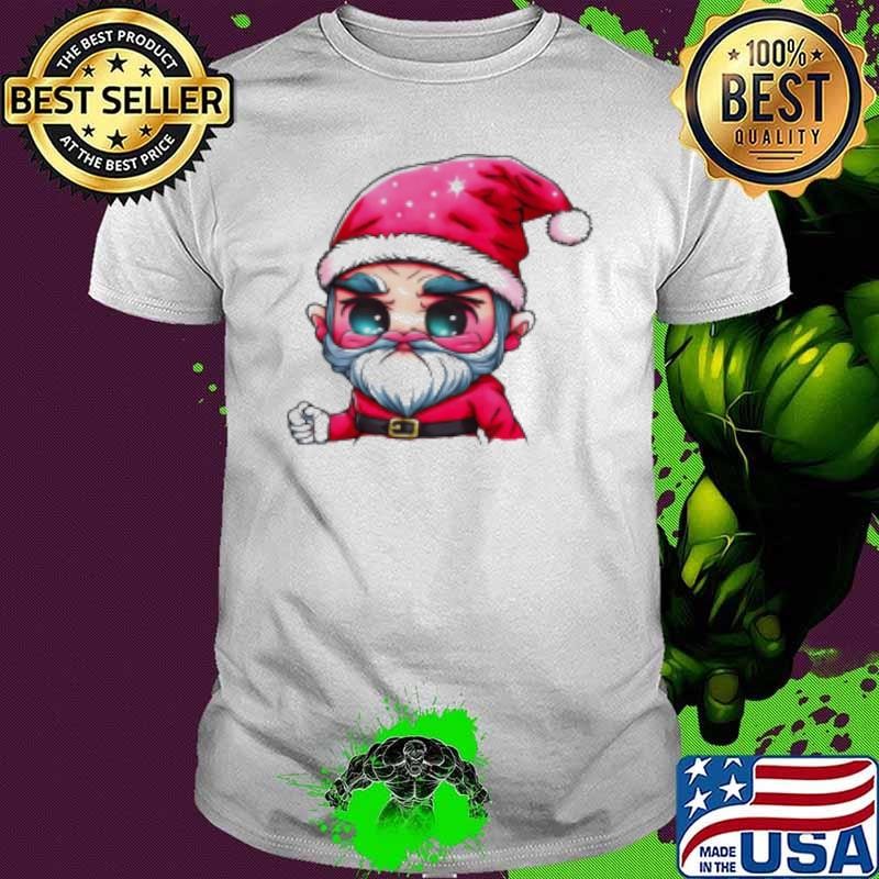Official Cartoon Santa Claus with red hat and white beard Shirt
